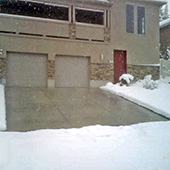 Full coverage heated driveway in concrete